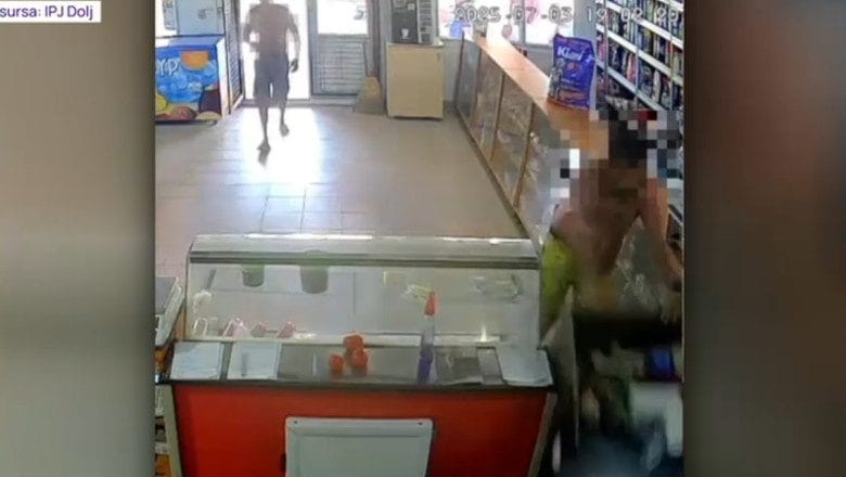 Haos într-un magazin din Dolj: Client violent distruge mobilierul după ce vânzătorul i-a refuzat băutura