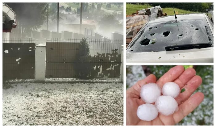 Grindina uriașă de la Întorsura Buzăului a devastat culturi, locuințe și mașini