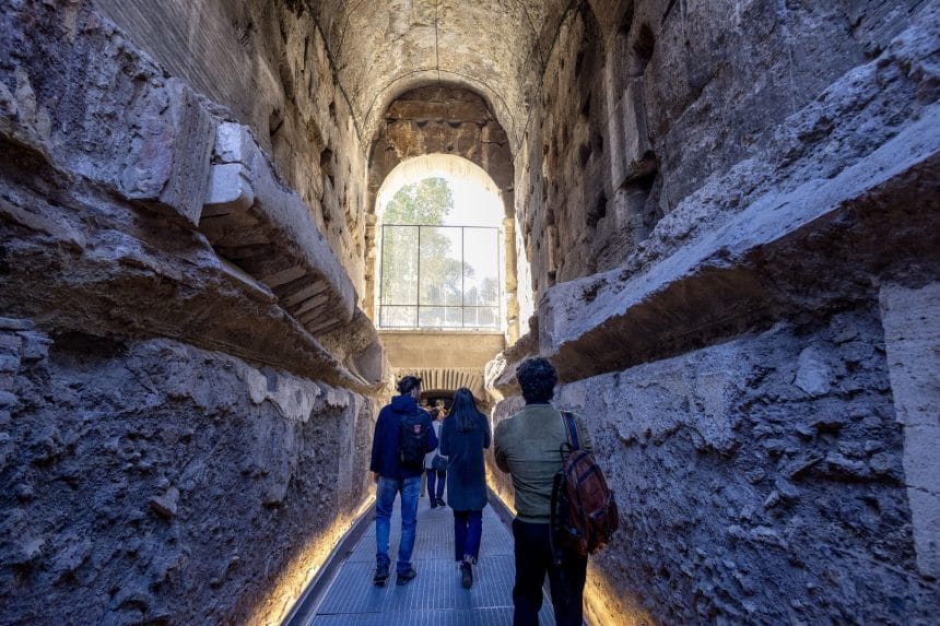 Pasajul subteran secret al Colosseumului din Roma, dezvăluit pentru vizitatori în această lună