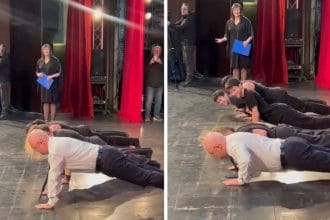 Emil Boc a făcut flotări alături de sportivi de performanță. Câte a reușit să execute