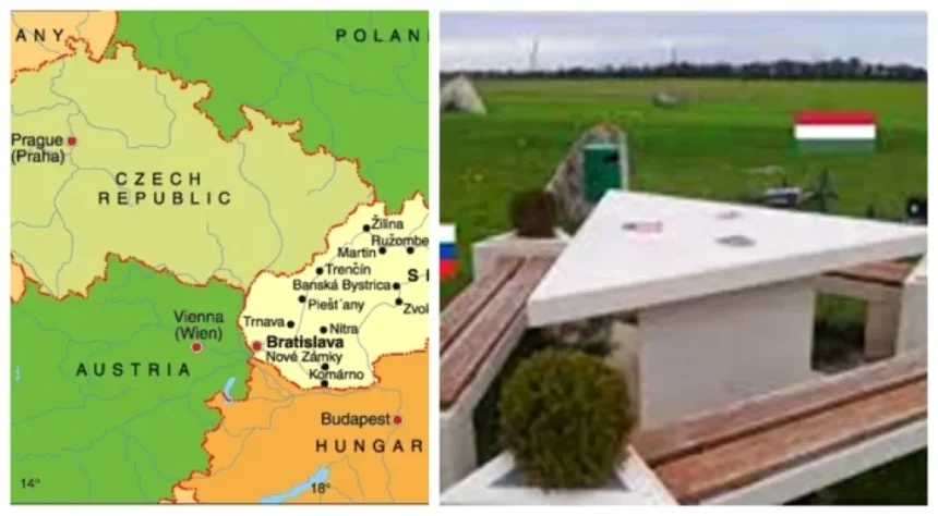 Locul din Europa unde un austriac, un ungur și un slovac stau la aceeași masă, fiecare în țara lui