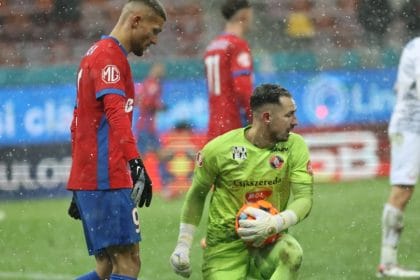 Reacția lui Eduard Pap, după ce i-a apărat penalty-ul lui Florin Tănase în FCSB