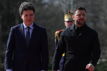 Nicușor Dan și Volodimir Zelenski susțin o conferință de presă la Palatul Cotroceni