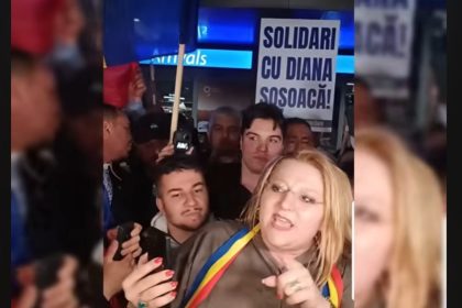 Susținătorii Dianei Șoșoacă au provocat haos pe Aeroportul Otopeni. Eurodeputata s-a întors în țară după ridicarea imunității