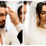 Dorian Popa și Andreea, cununie religioasă de poveste după petrecerea de nuntă. Ținutele care au atras toate privirile