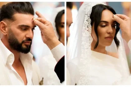 Dorian Popa și Andreea, cununie religioasă de poveste după petrecerea de nuntă. Ținutele care au atras toate privirile