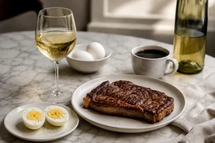 Dieta uitată Vogue care a revenit pe TikTok. Cum să slăbești cu ouă, friptură și o sticlă de vin pe zi