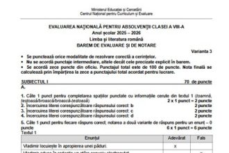Evaluarea Națională 2026: Baremele și subiectele la Limba română, publicate de Ministerul Educației