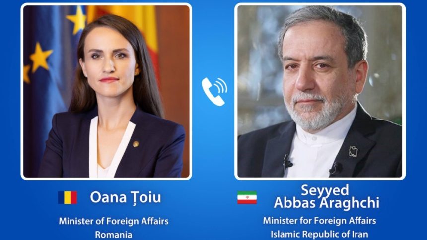 Oana Țoiu, discuție cu șeful diplomației iraniene: „Am subliniat necesitatea redeschiderii în condiții de siguranță a Strâmtorii Ormuz”