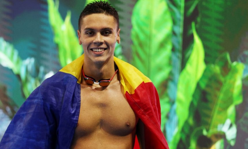 David Popovici a câștigat medalia de argint în finala de 50 de metri liber de la Roma!