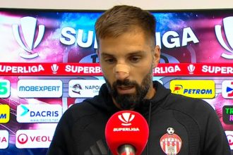A apărut bandajat la flash-interviu, după ce a ”îngropat-o” pe Sepsi cu Rapid: ”Asta a fost intenția mea”