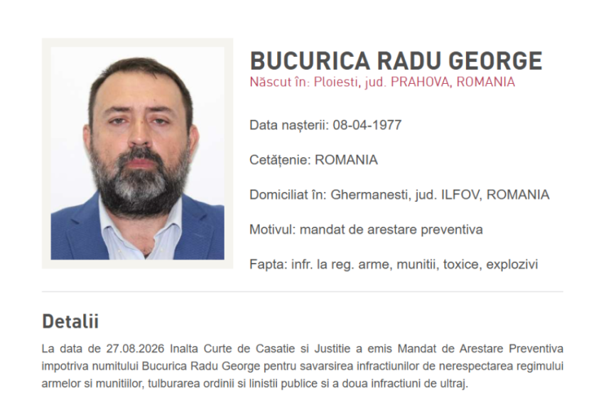 Procurorul prins cu pistolul la discotecă, George Bucurică, a fost internat „într-o unitate specializată de asistenţă medicală”